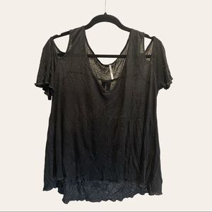 Free People Cold Shoulder Tee
